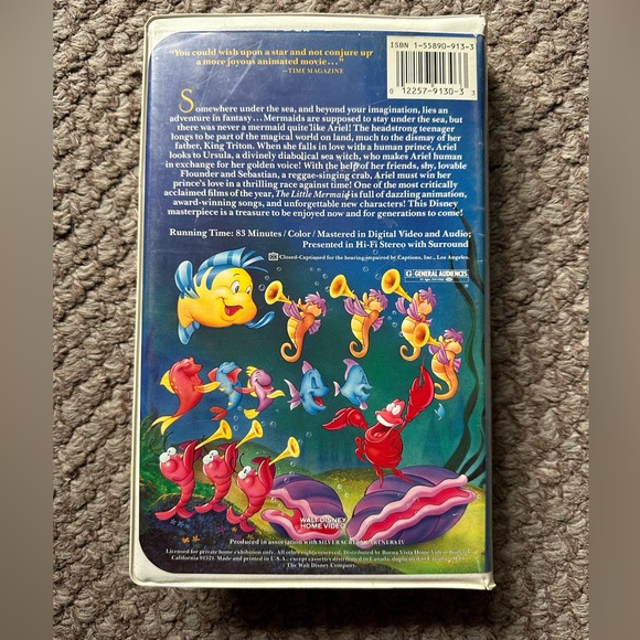 Little Mermaid on VHS .. Discontinued Cover - Picture 2 of 7